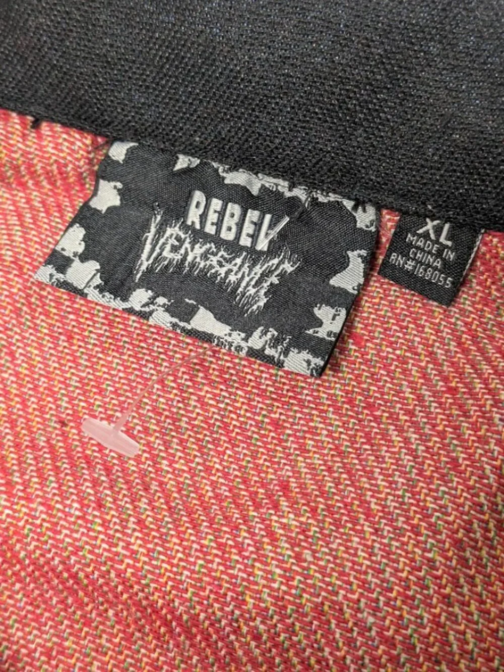 Rebel Vengeance Tapestry Jacket Shacket Mens Size XL Artsy Fall Of The Angels